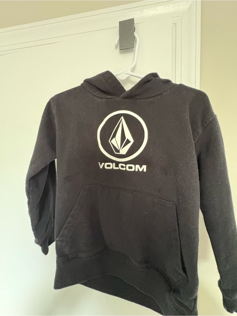 Volcom Black Pullover Hoodie with White Logo